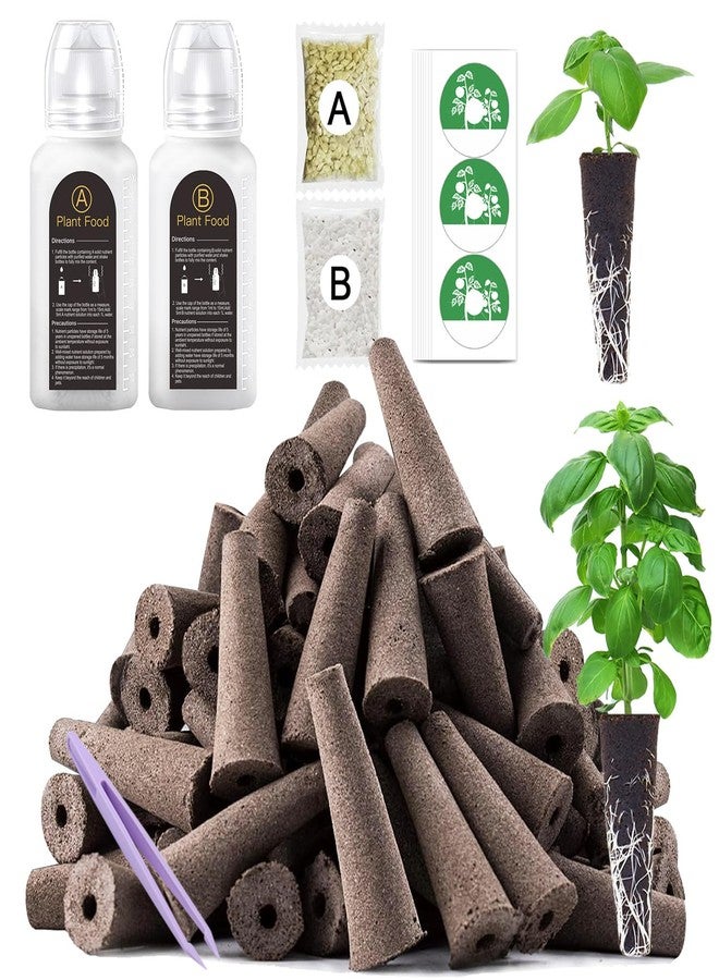 DRYADES Grow Sponges and Nutrients for Hydroponics Plant Food Compatible with Aero Garden and All Brands - Seed Pods Lables and Indoor Plant Fertilizer for Indoor Garden Hydroponics Growing System - Image 1