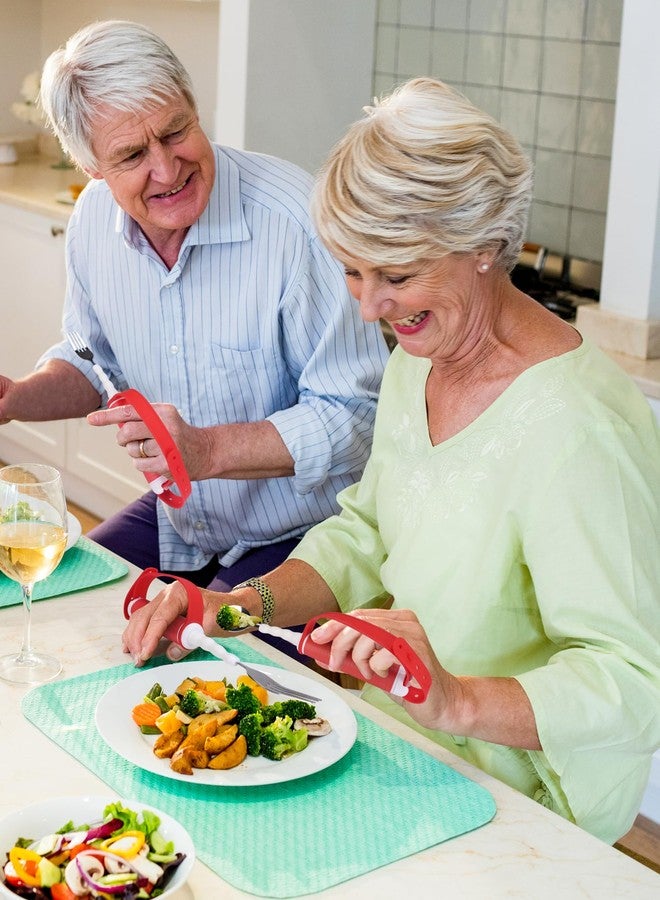 GREENANTS Adaptive Utensils for Disability Gadgets Swivel Fork Spoon for Hand Tremors - Image 3