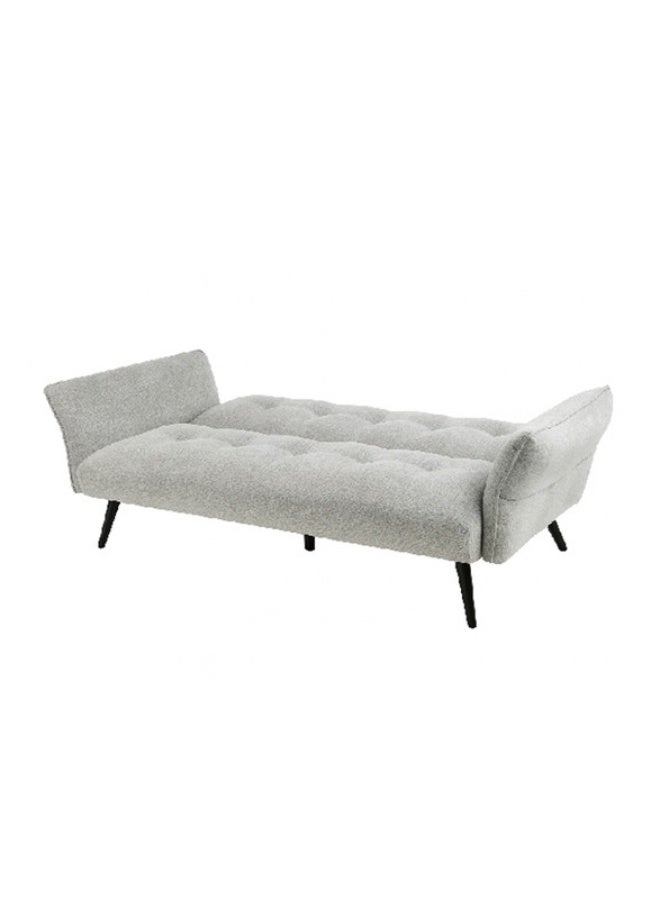 YI ONE Sofa Bed – 3-Seater Convertible Sofa with Adjustable Armrests, Push-Back Design & Metal Legs, Luxury Soft Grey Fabric - Image 4