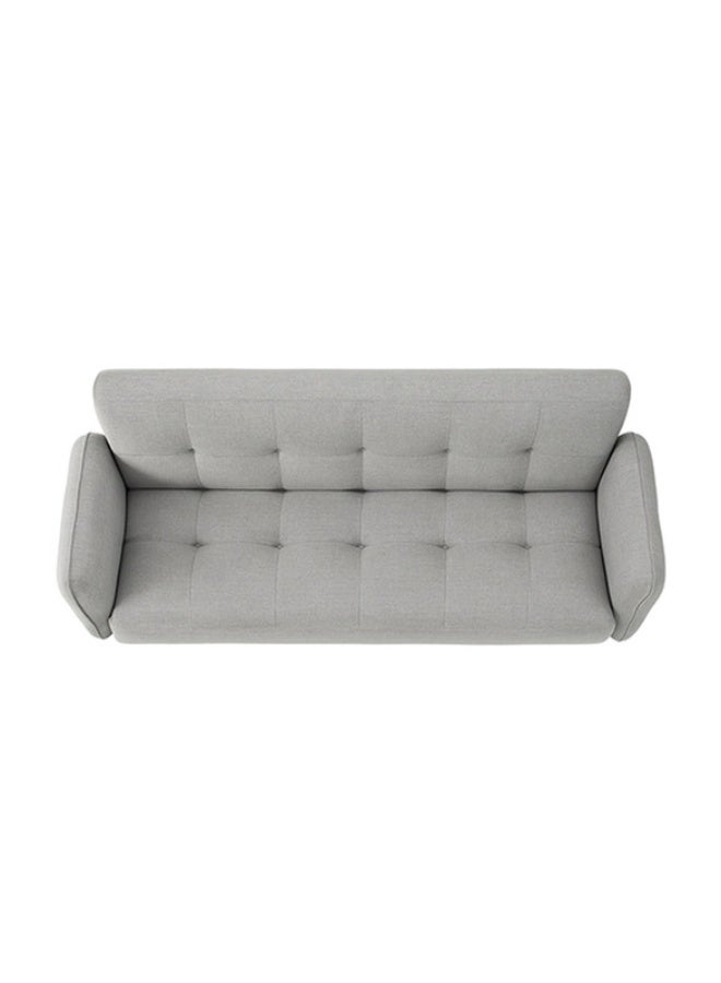 YI ONE Sofa Bed – 3-Seater Convertible Sofa with Adjustable Armrests, Push-Back Design & Metal Legs, Luxury Soft Grey Fabric - Image 3