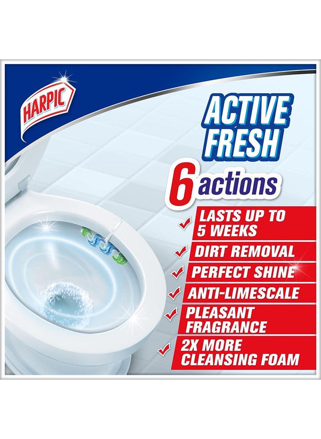 Harpic 6 Actions Active Fresh Toilet Cleaner Rim Block - Pine Forest 35g  - Image 3