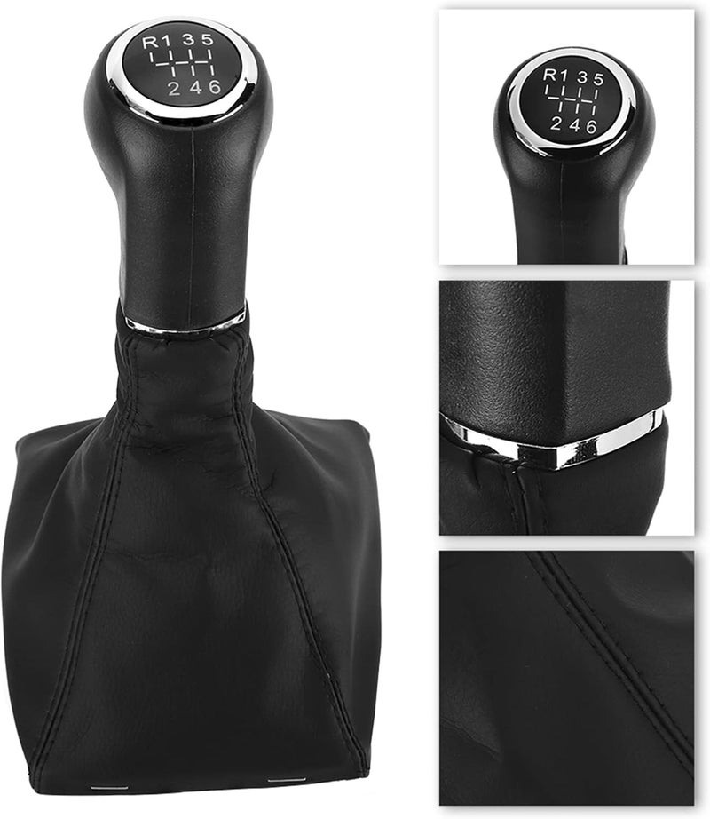6 Speed Car Gear Shift Knob Gaiter for H, ABS Leather Replacement Kit, Comfortable Ergonomic Design, Easy Installation for Auto Enthusiasts - Image 5