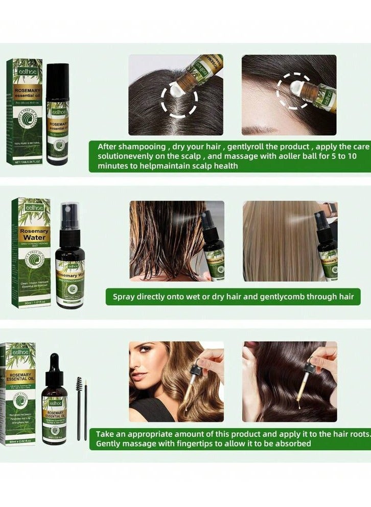 EELHOE Rosemary Oil Set For Complete Hair And Skin Care, Consisting Of 3 Pieces - Image 2