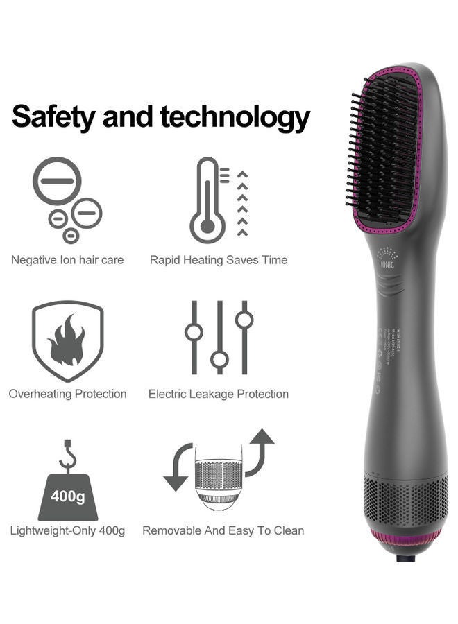 NIBEMINENT Professional Steam And Infrared Hair Dryer Grey 12.5x2.3inch - Image 2
