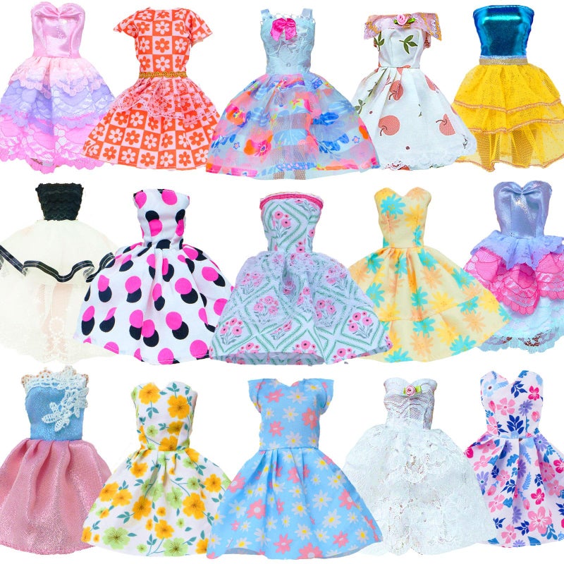 BJDBUS 6 Pcs Ball Mini Gown Dress for 11.5 inch Girl Doll Clothes Playset - Image 1