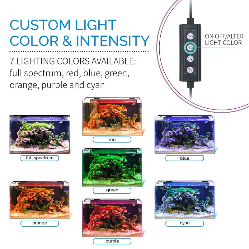 hygger Advanced LED Aquarium Light with Timer, 24/7 Lighting Cycle & DIY Mode, Full Spectrum Fish Tank Light for 12-17 in Freshwater Planted Tank - Image 4