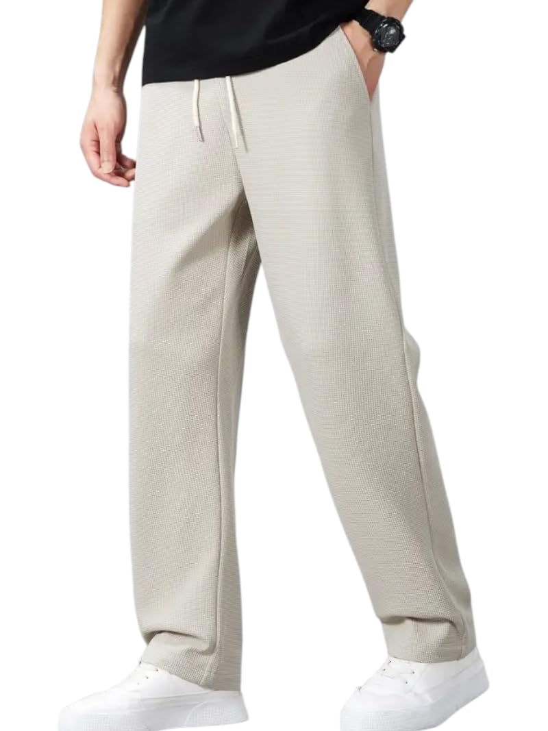 JVX Trouser for Men || Casual Trouser || Track Pant for Men || Trackpants || Mens Track Pant (TROUSER-03) (in, Numeric, 38, Cream) - Image 4