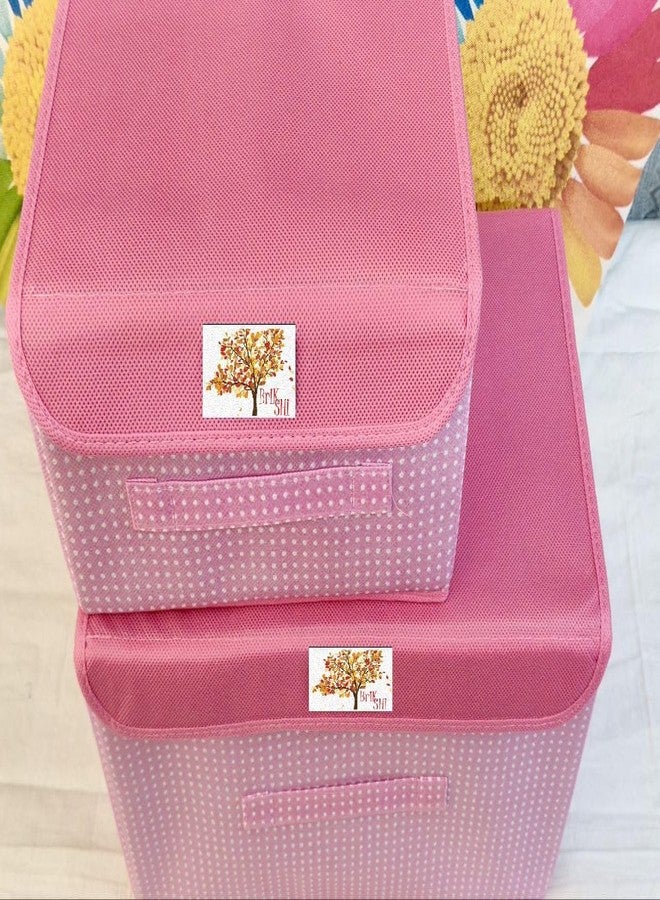 BRIKSHI pcs of 2 Foldable Organisers for Clothes - Large Cloth set Organizer for Toys Books Space Saver Utility Box (pack of 1) (dark pink)||D202 - Image 4