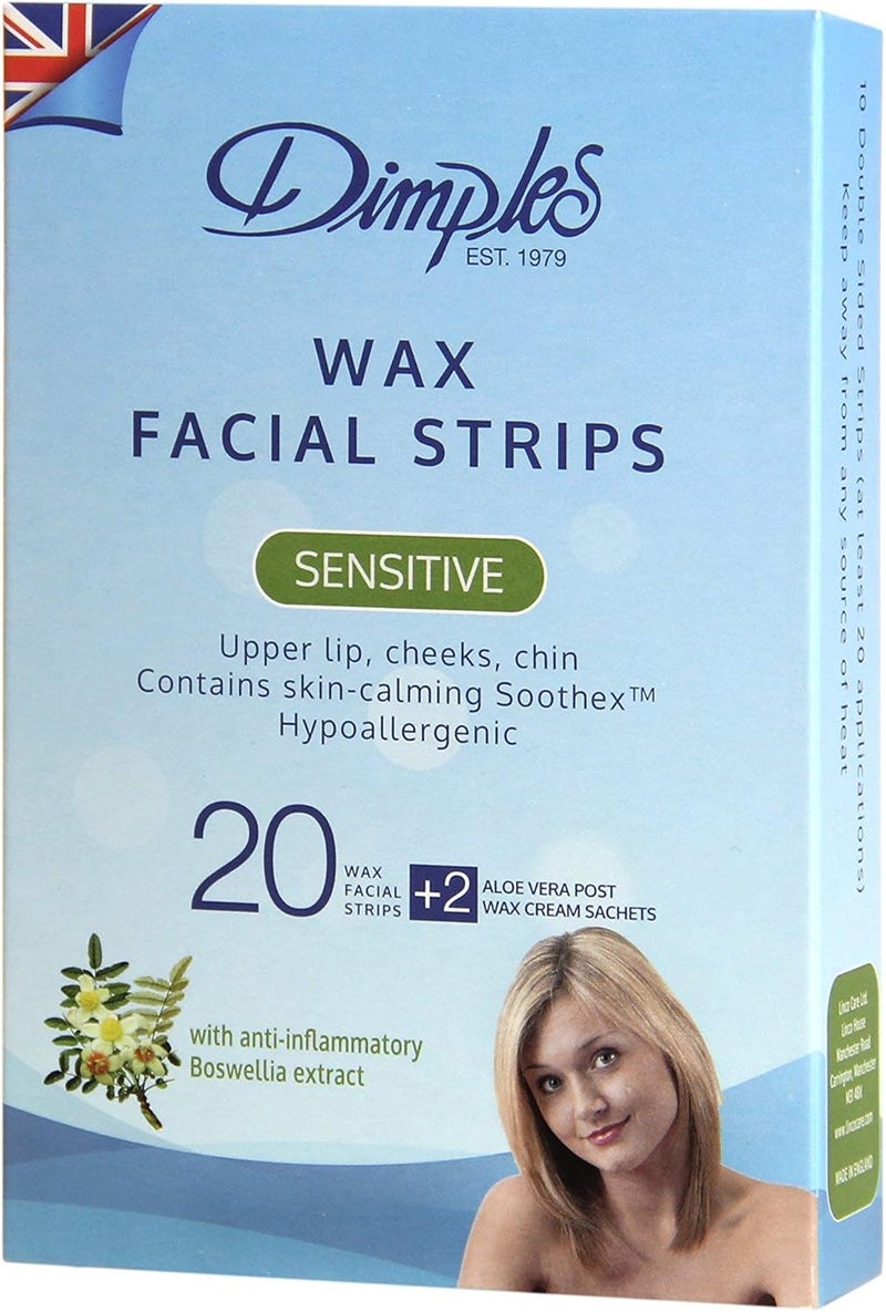 Dimples Wax Facial Strips Pack of 20