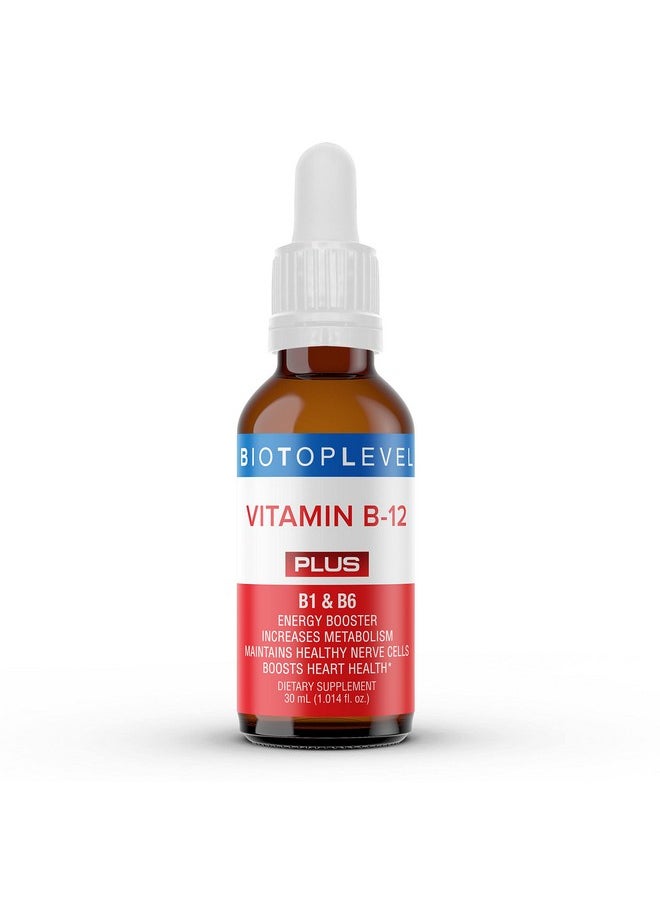 Vitamin B12 Liquid Sublingual Drops Plus B1B6 In Fastest Absorption Way. Best Formula To Support Brain Cells & Nerve Tissue Enhance Red Blood Cell Function Increase Energy & Metabolism