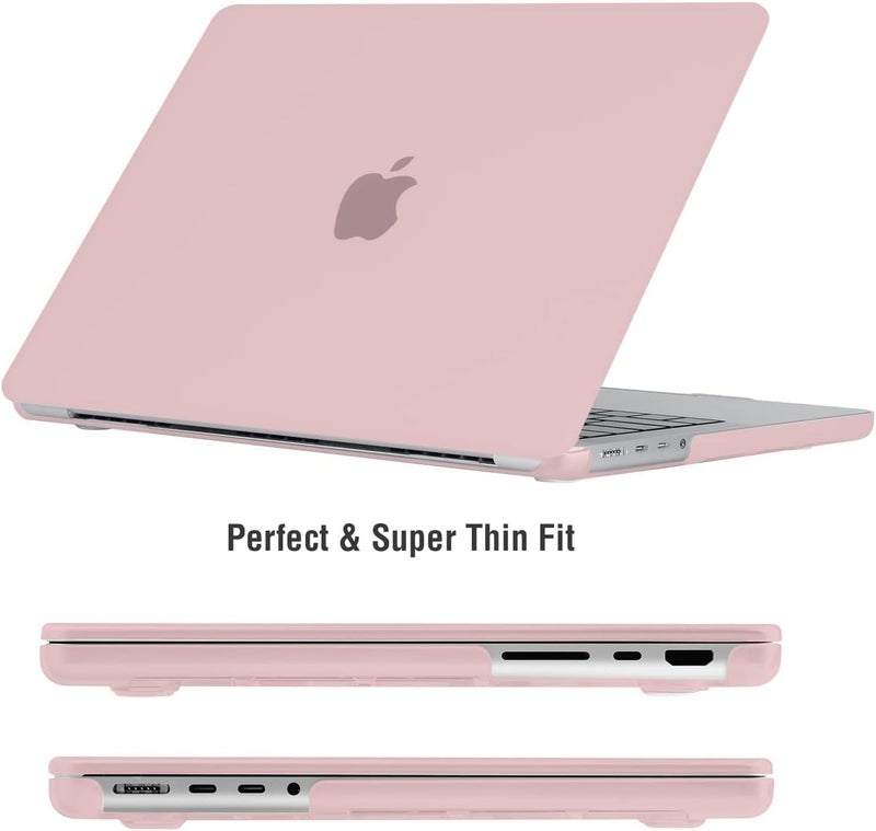 EooCoo Case Compatible with MacBook Pro 14 inch M5 2026-2021 M4 M3 M2 M1 Pro/Max Chip, Hard Shell Cases with Keyboard Cover, Screen Protector - Matte Pink - Image 5