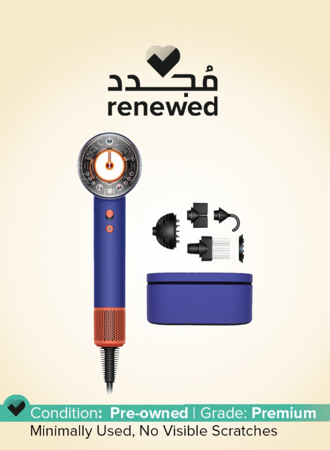 دايسون Renewed - Supersonic Nural HD16 Hair Dryer Fast, Intelligent Drying Vinca Blue/Topaz - Image 1