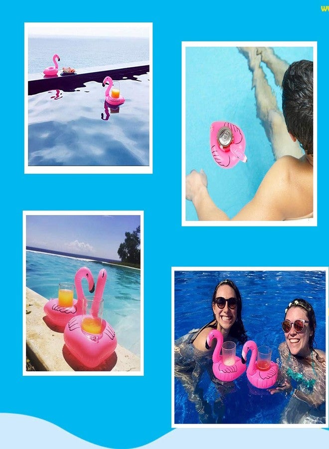 qinnsou Flamingo Inflatable Drink Holder 21 Pack Drink Pool Floats Cup Holder Floats Inflatable Floating Coasters Float Coaster for Pool Party - Image 5