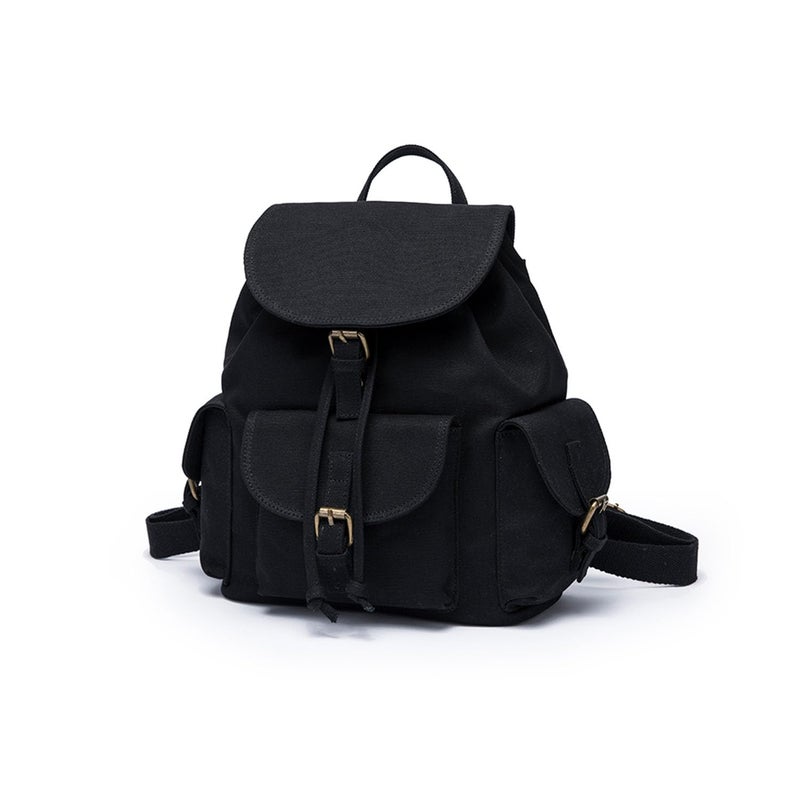 YONBEN Backpacks - Drawstring Design- Women's Backpacks with Magnetic Buckle Fastening - Multiple Pockets ï¼ˆBlackï¼‰ - Image 1