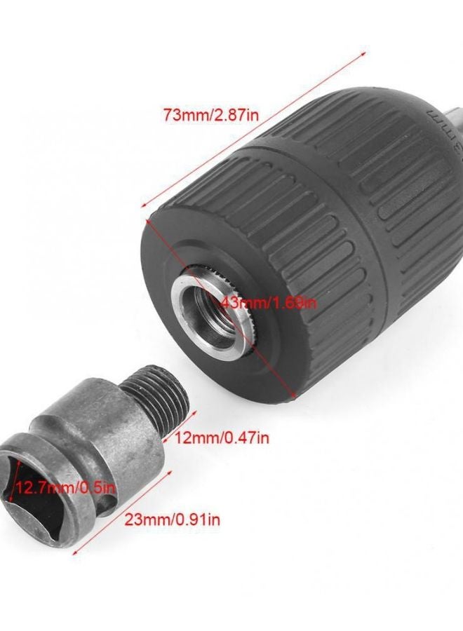 1pc 2 13mm Keyless Drill Chuck Adapter Self Locking For Impact Wrench - Image 4
