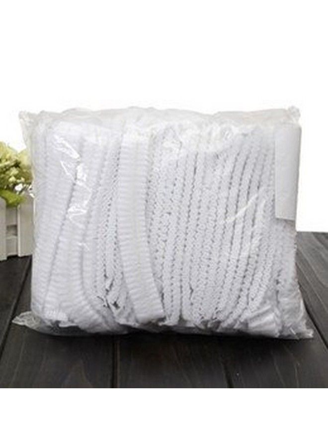 ROYALS Disposable Stretchable White Caps Cover Hair For Cooking & Hygiene (70Pcs) - Image 3