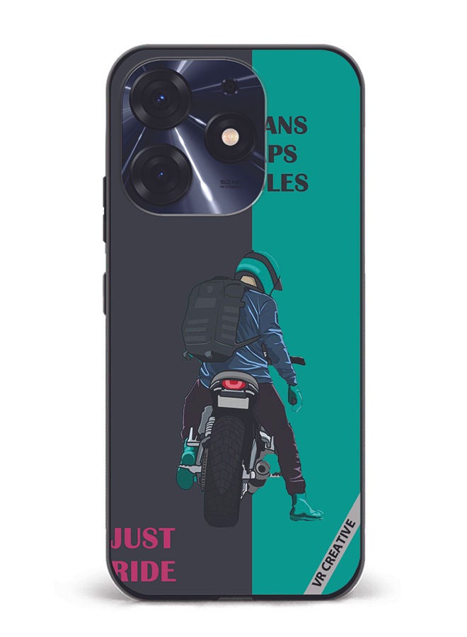 VR CREATIVE Protective Case Cover For Tecno Spark 10 Pro Just Ride Design Multicolour - Image 1