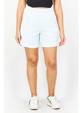 adidas Originals Women Sportswear Fit Embroidered Logo Training Short, Turquoise  - Image 1