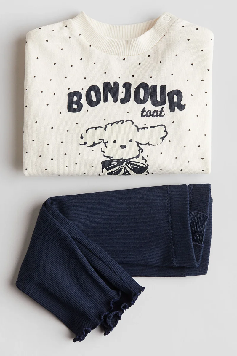 H&M 2-piece print-motif set