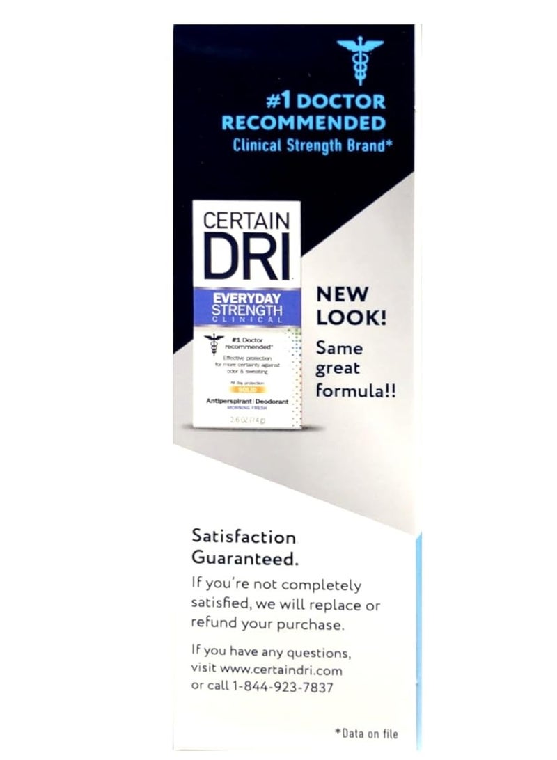 CERTAIN DRI Certain Dri Everyday Strength Clinical Anti-Perspirant/Deodorant Solid Morning Fresh - 2.6 oz Package May Vary  - Image 3