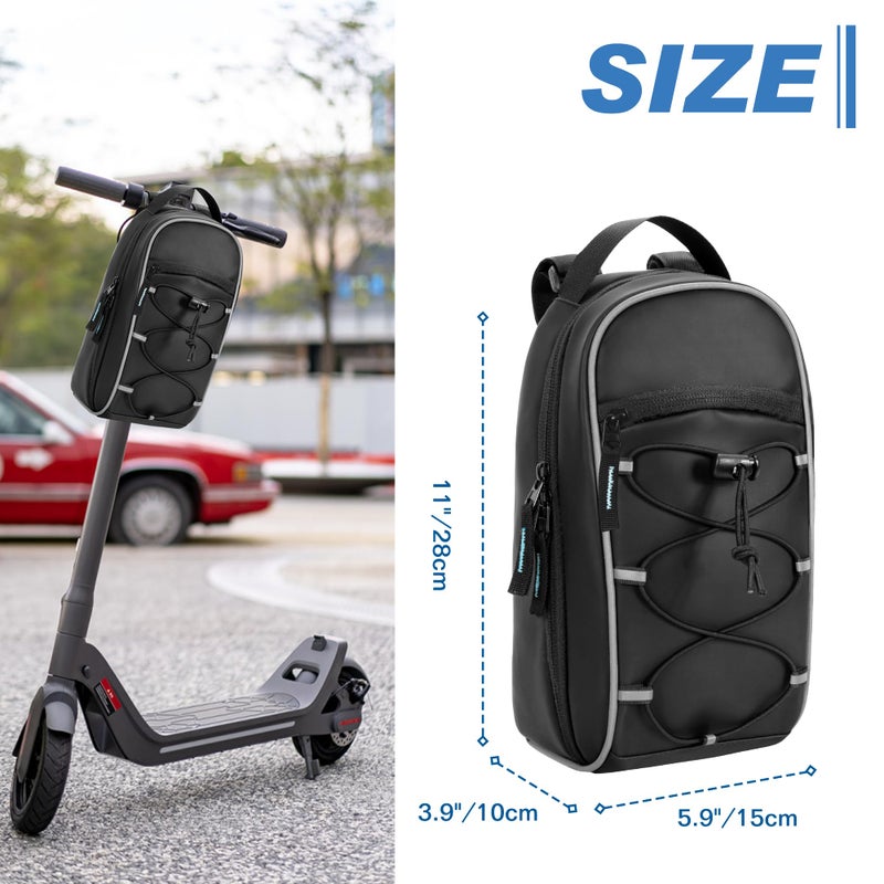 PGmoon Electric Scooter Bag with 4L Large Capacity, Universal Electric Scooter Handlebar Storage Bag with Multiple Pockets for Carrying Tools, Water-Resistant (Patent Design) - Image 5