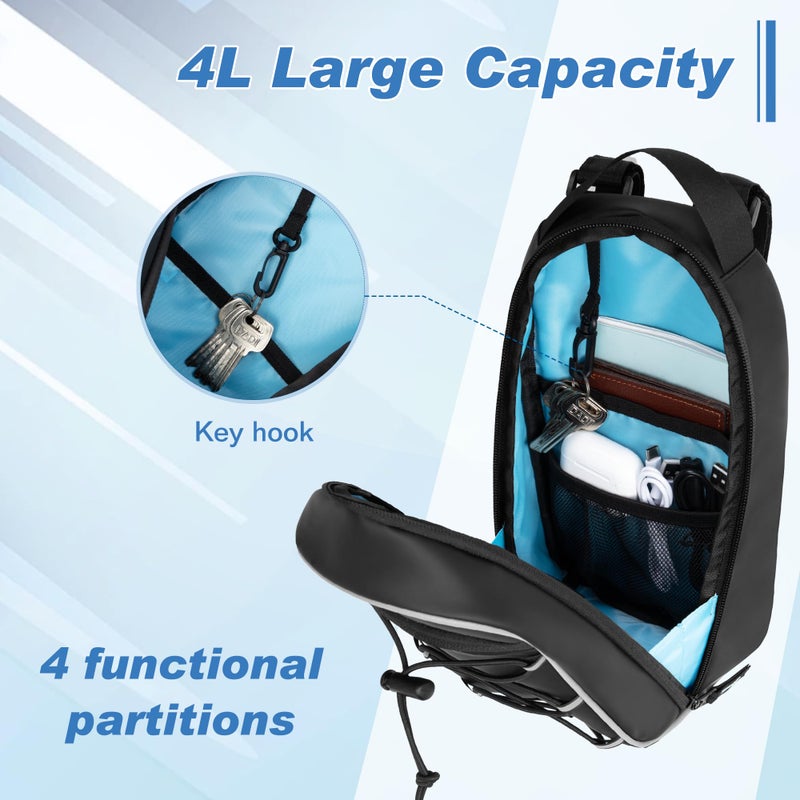 PGmoon Electric Scooter Bag with 4L Large Capacity, Universal Electric Scooter Handlebar Storage Bag with Multiple Pockets for Carrying Tools, Water-Resistant (Patent Design) - Image 2