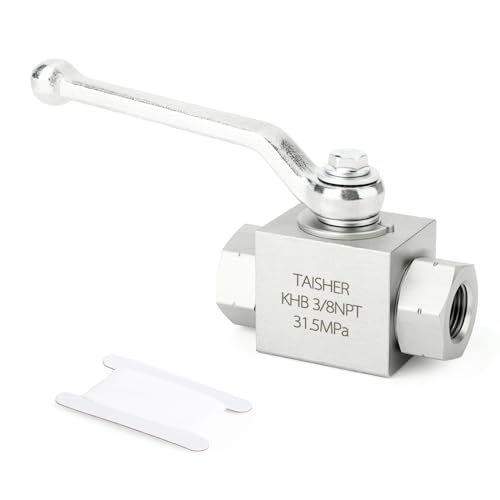 TAISHER 1PCS KHB 38 NPT High Pressure Hydraulic Ball Valve Carbon Steel ShutOff 2 Way Ball Valve - Image 1