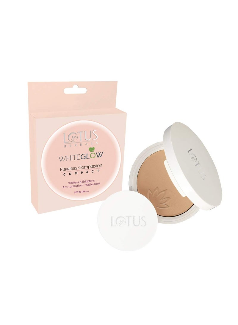 LOTUS HERBALS Lotus Herbals Whiteglow Flawless Complexion Compact - Rich Ivory C1 Matte Look SPF 25 Anti Pollution10g  - Image 1