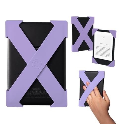 Strapsicle Hand Strap for Kindle Accessories Comfy Silicone Grip Alternative to Case or Cover Fits Paperwhite 7th/10th Gen & Most Kobos - Medium - Lilac - Image 1