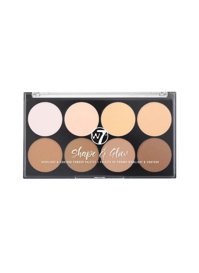 دبليو 7 لوحة بودرة تحديد وإضاءة الوجه W7 Shape & Glow - لوحة مكياج احترافية للوجه من 8 ألوان  - Image 3