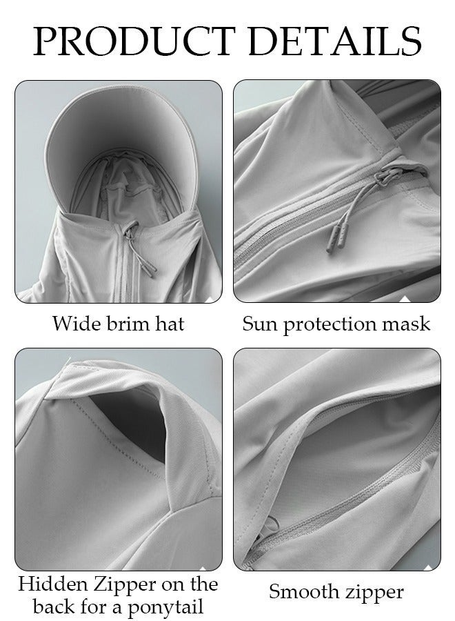 DUNISO Lightweight Sun Protection Clothing For Men, UPF 50+ Long Sleeve Sun Protection Hoodie Shirt , Long Sleeve Ice Silk Hoodie Shirts for Outdoor Climbing Hiking - Image 4