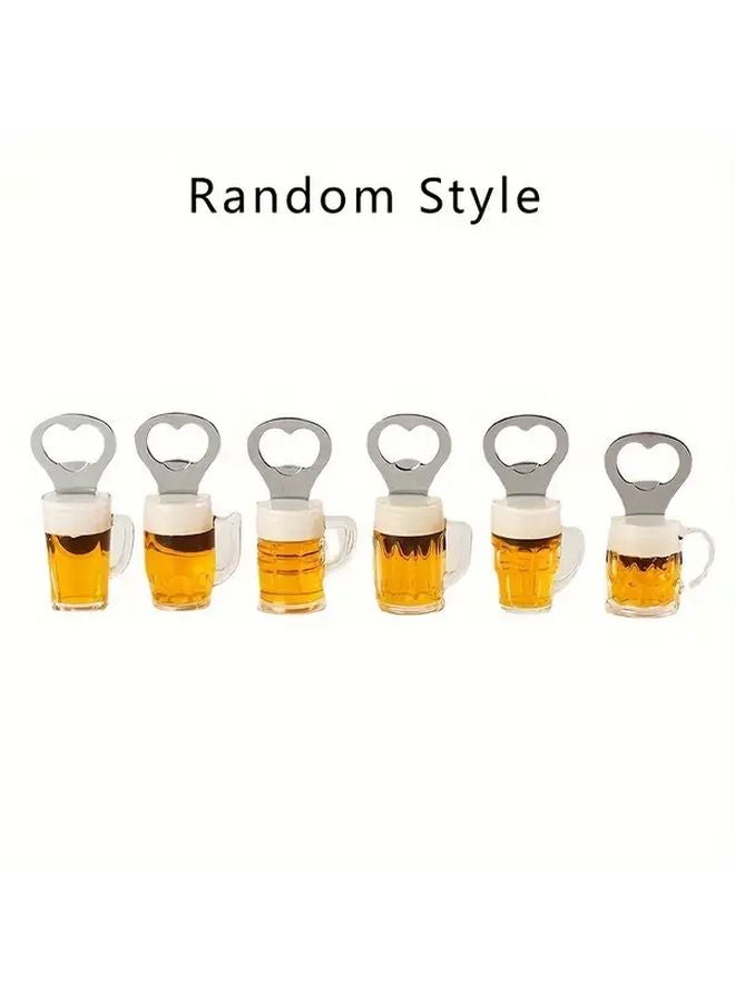 فتاحة زجاجات يدوية على شكل قلب أصفر 10 قطع ملحق مطبخ من الفولاذ المقاوم للصدأ - Image 2