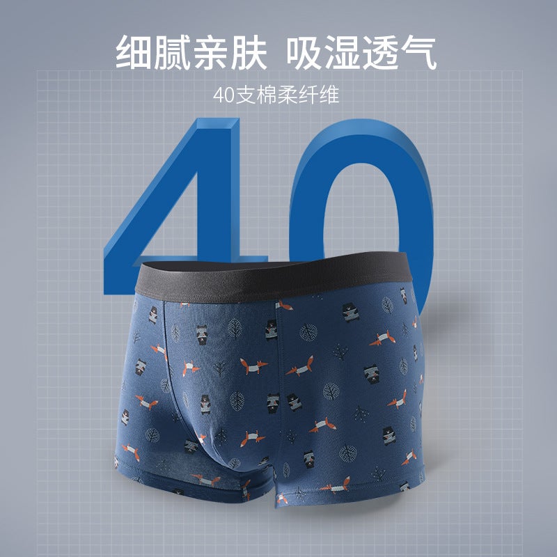 Breathable Cotton Men's Boxer Briefs 3-Pack - Image 3