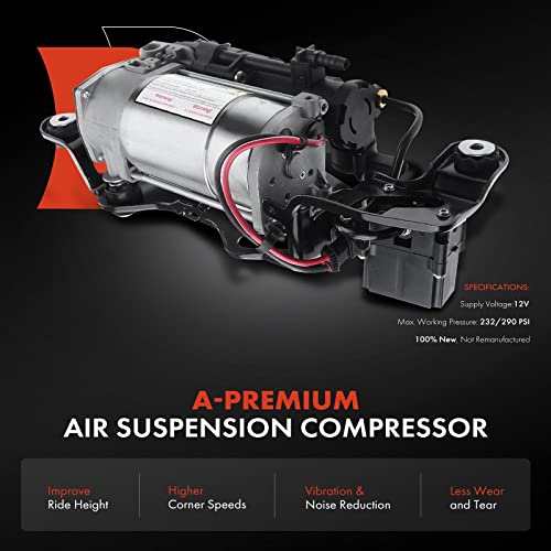 A-Premium Air Suspension Compressor Compatible with Lincoln Town Car 1998-2002, with Air Dryer, Replace# F8VZ5319AA - Image 2