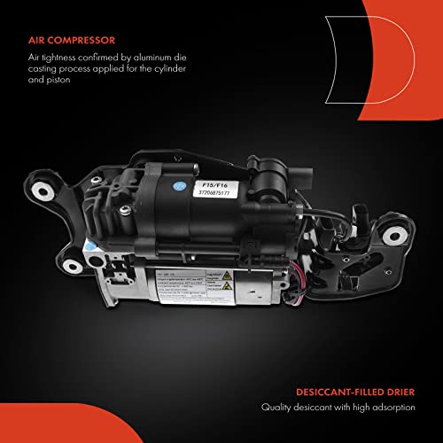 A-Premium Air Suspension Compressor Compatible with Lincoln Town Car 1998-2002, with Air Dryer, Replace# F8VZ5319AA - Image 5