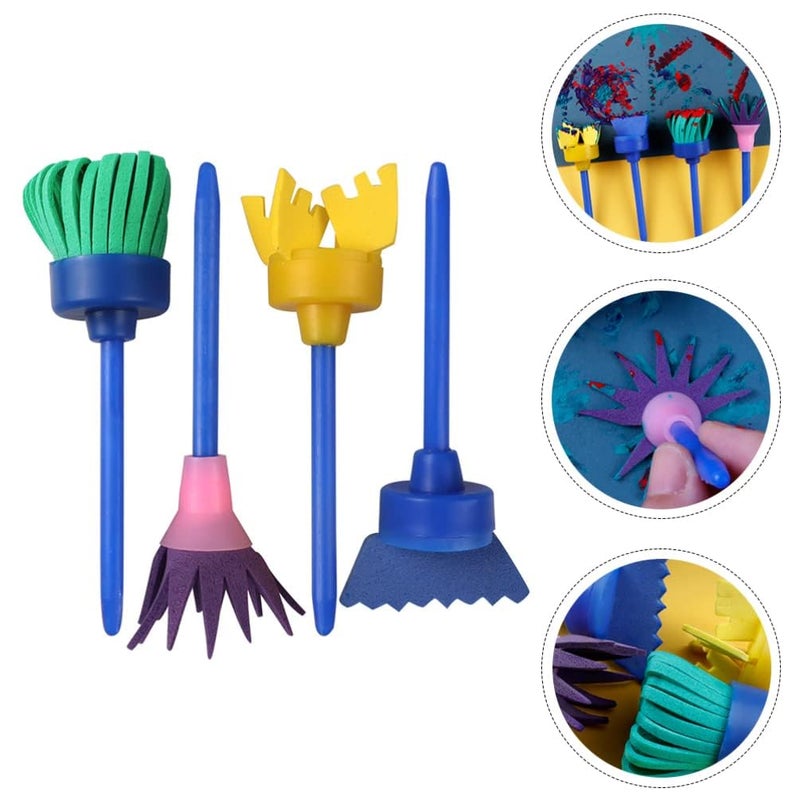 Brille Bee 4Pc Foam Brush Set – Versatile Brushes for Painting and Crafting - Image 4