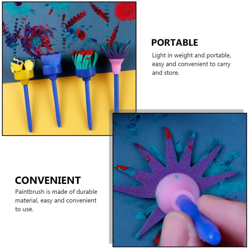 Brille Bee 4Pc Foam Brush Set – Versatile Brushes for Painting and Crafting - Image 2