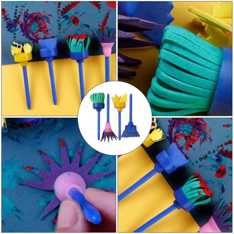 Brille Bee 4Pc Foam Brush Set – Versatile Brushes for Painting and Crafting - Image 3
