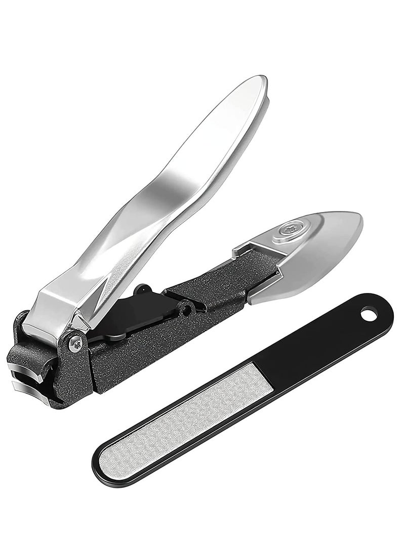Nail Clippers with Catcher for Men and Women - Heavy-Duty Fingernail and Toenail Trimmer for Thick Nails - Complete Travel Nail Care Kit for Easy Trimming and Shaping. - Image 1