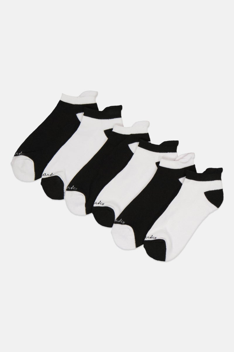 clarks Women 6 Pairs Brand Logo Chaussettes Socks, Multicolor - Image 1