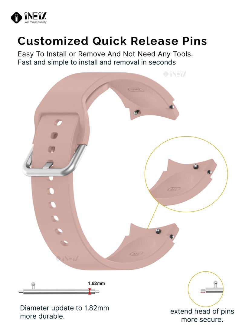 INEIX Silicone Replacement Strap For Samsung Galaxy Watch 3 41 mm Pink Sand  - Image 3