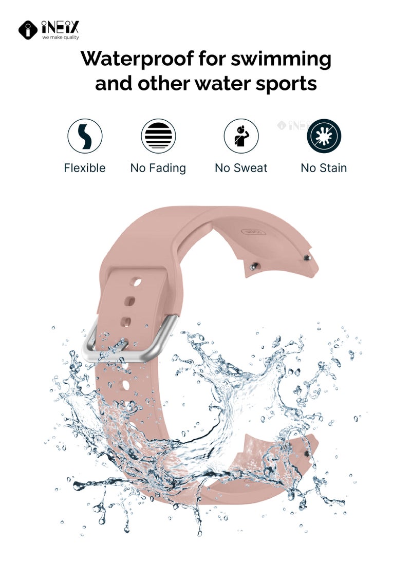 INEIX Silicone Replacement Strap For Samsung Galaxy Watch 3 41 mm Pink Sand  - Image 5