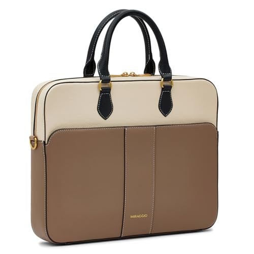 Miraggio Unisex Parker Laptop Bag | With Adjustable & Detachable Strap | Fits Up to 14 Inches Laptop, Ivory - Image 5