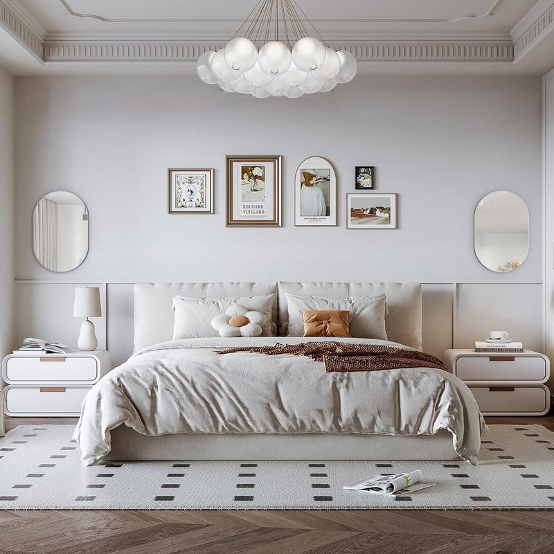 NEUWEABY Oval Bathroom Mirror Wall Vanity Oval Mirrors, 20"x30" Silver Bathroom Mirrors for Over Sink Pill Mirrors Capsule Wall Mounted Mirror, Modern Mirror with Metal Frame for Wall Decor - Image 4