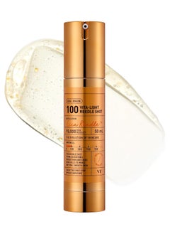 VT COSMETICS VT Cosmetics Vita-Light Reedle Shot 100 | Serum with Vitamin C Capsules, Vitamin E, Hydrating Care, Korean Skincare for Sensitive Skin 1.69Fl Oz(50ml)  - Image 1