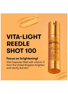 VT COSMETICS VT Cosmetics Vita-Light Reedle Shot 100 | Serum with Vitamin C Capsules, Vitamin E, Hydrating Care, Korean Skincare for Sensitive Skin 1.69Fl Oz(50ml)  - Image 2