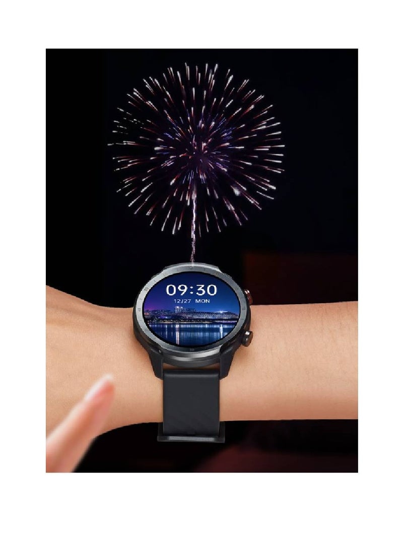 Mibro - A2 Sporty Bluetooth Calling Smart Watch 1.39 Inch HD Screen Round Dual Straps Optical Heart Rate Sensor SpO2 Sensor Accelerometer Bluetooth Connectivity 2 ATM Waterproof Smartwatch Black - Image 1