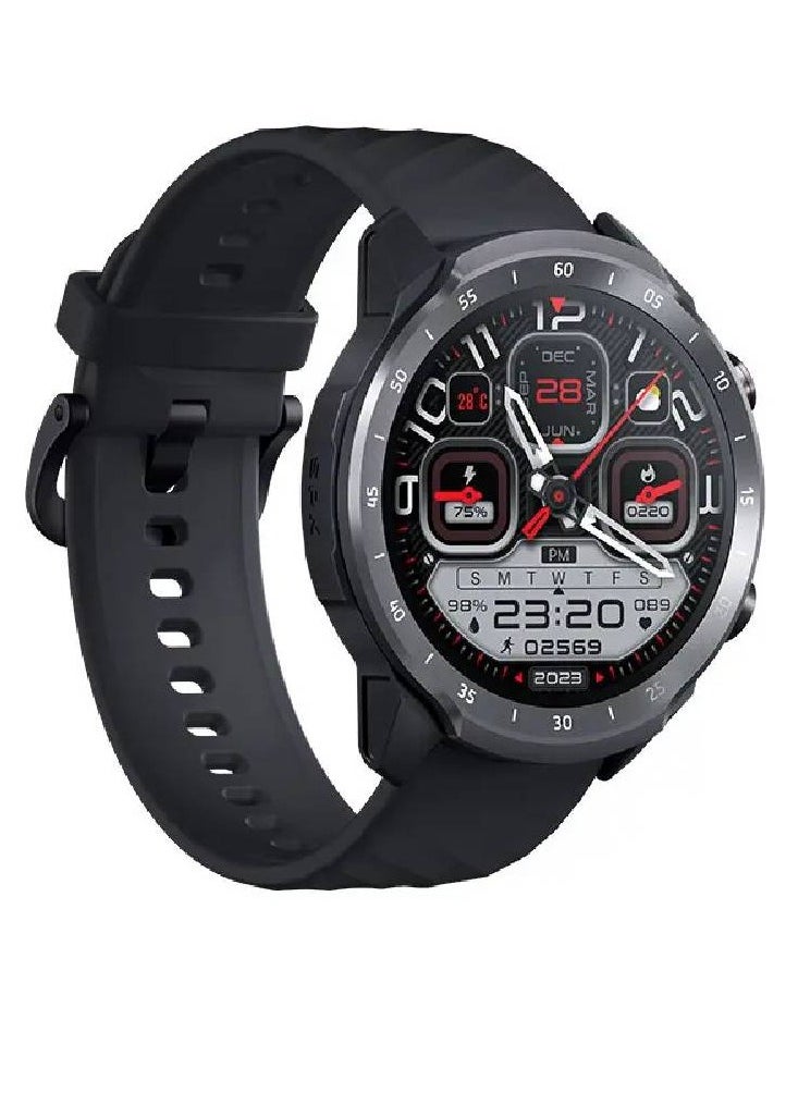 Mibro - A2 Sporty Bluetooth Calling Smart Watch 1.39 Inch HD Screen Round Dual Straps Optical Heart Rate Sensor SpO2 Sensor Accelerometer Bluetooth Connectivity 2 ATM Waterproof Smartwatch Black - Image 1