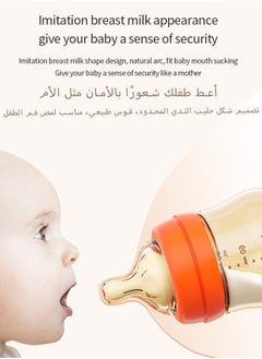 bbet Feeding Bottle ,90 ML Feeder Bottle for  0-3 Months Baby ，Baby Milk Bottle for Newborn Baby,  Milk Feeding Bottle with Wide Mouth Baby PPSU  Feeding Bottle Resistant to Falling and Anti Flatulence  - Image 5