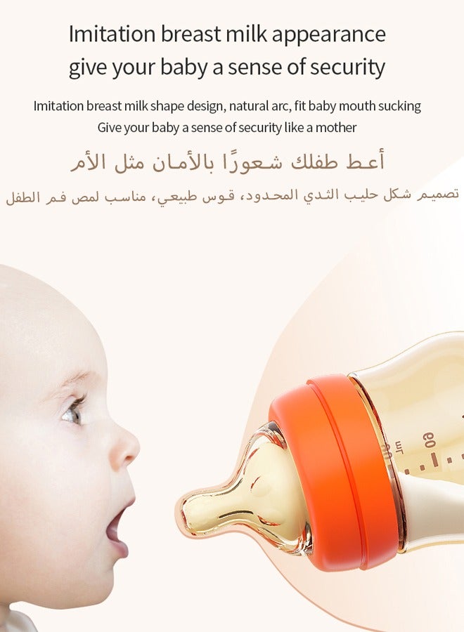 bbet Feeding Bottle ,90 ML Feeder Bottle for  0-3 Months Baby ，Baby Milk Bottle for Newborn Baby,  Milk Feeding Bottle with Wide Mouth Baby PPSU  Feeding Bottle Resistant to Falling and Anti Flatulence - Image 5